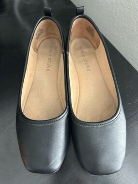 Sun + Stone Black Slip-On Ballet Flats